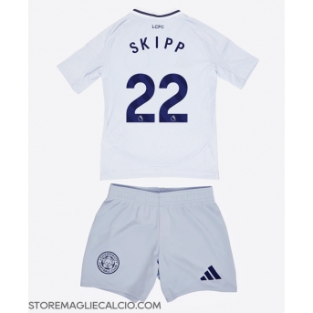 Leicester City Oliver Skipp #22 Maglia Gara Terza Repliche 2024-25 Bambino